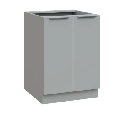 SIS - 6D2 spodní skříňka, 2-dveřová, 870x600x600, šedá